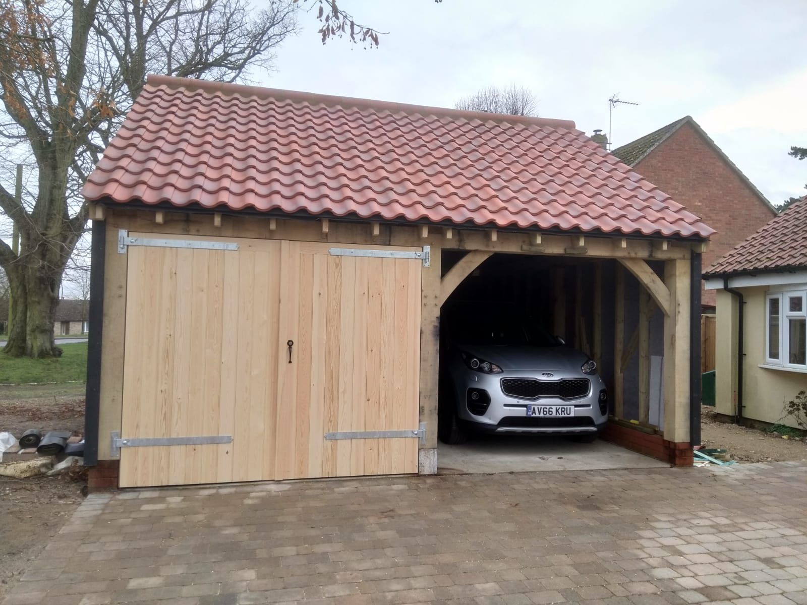 oak framed garage cost